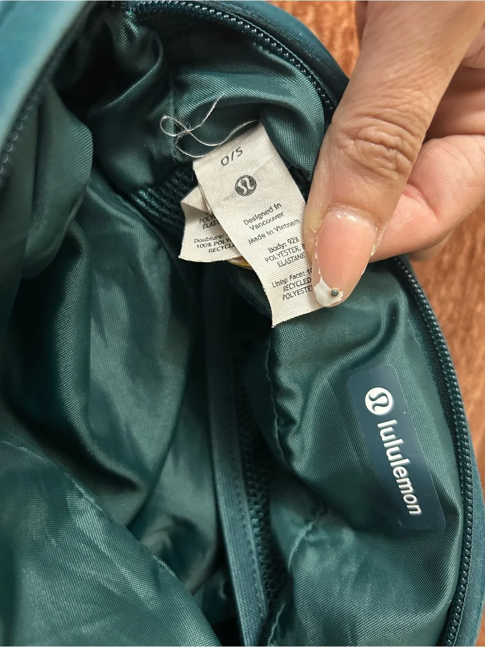 lululemon athletica Teal Velvet makeup Pouch